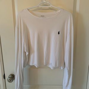 Men’s oversized cropped polo long sleeve